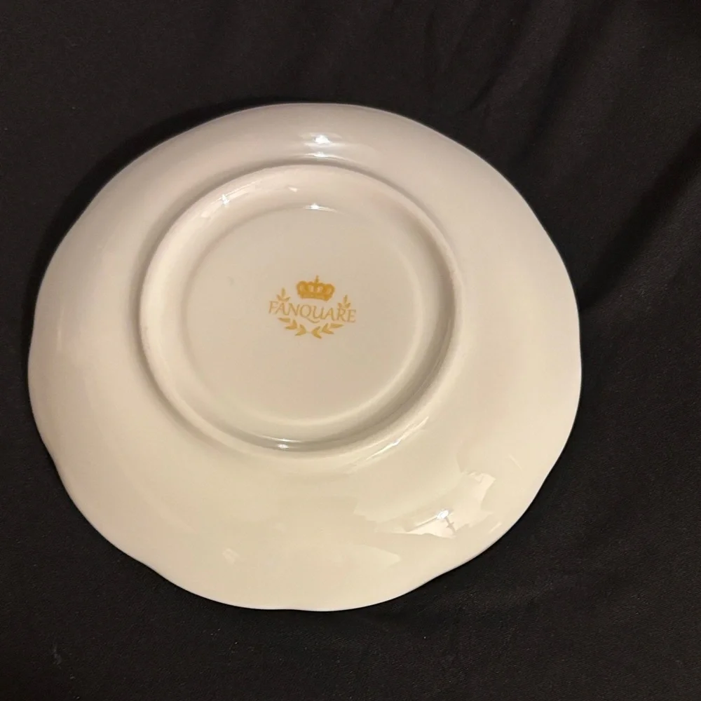 Fanquare Blue Floral Teacup and Saucer Set